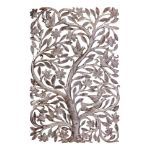 A CUT POLISHED STEEL PANEL 'THE TREE OF LIFE' HAITI, 20TH CENTURY