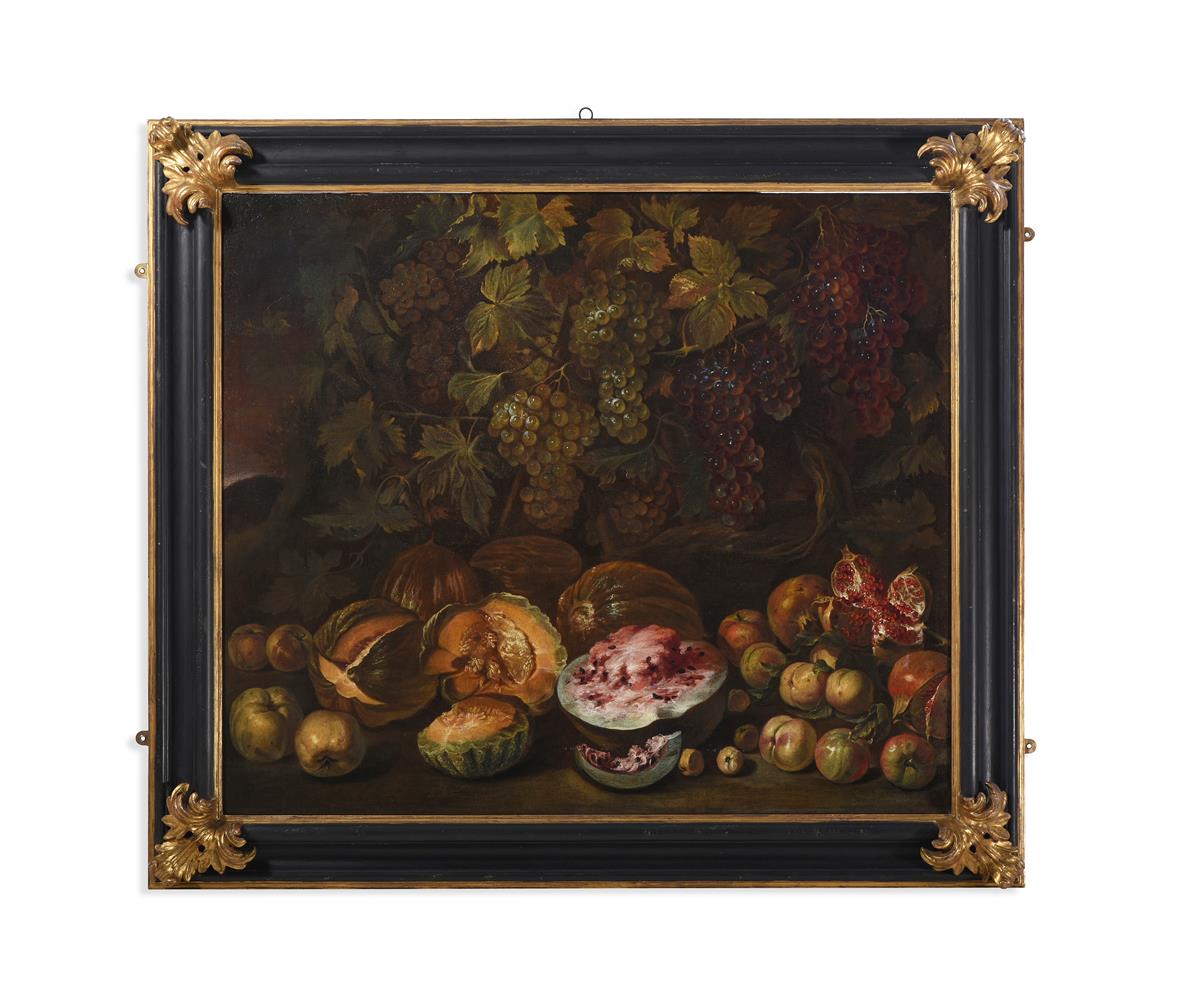 NEAPOLITAN SCHOOL (17TH CENTURY), STILL LIVES WITH VINES, MELONS, AND OTHER FRUIT (2) - Image 2 of 9