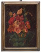 CONTINENTAL SCHOOL (19TH CENTURY), STILL LIFE OF FLOWERS WITH A BUTTERFLY AND SNAIL