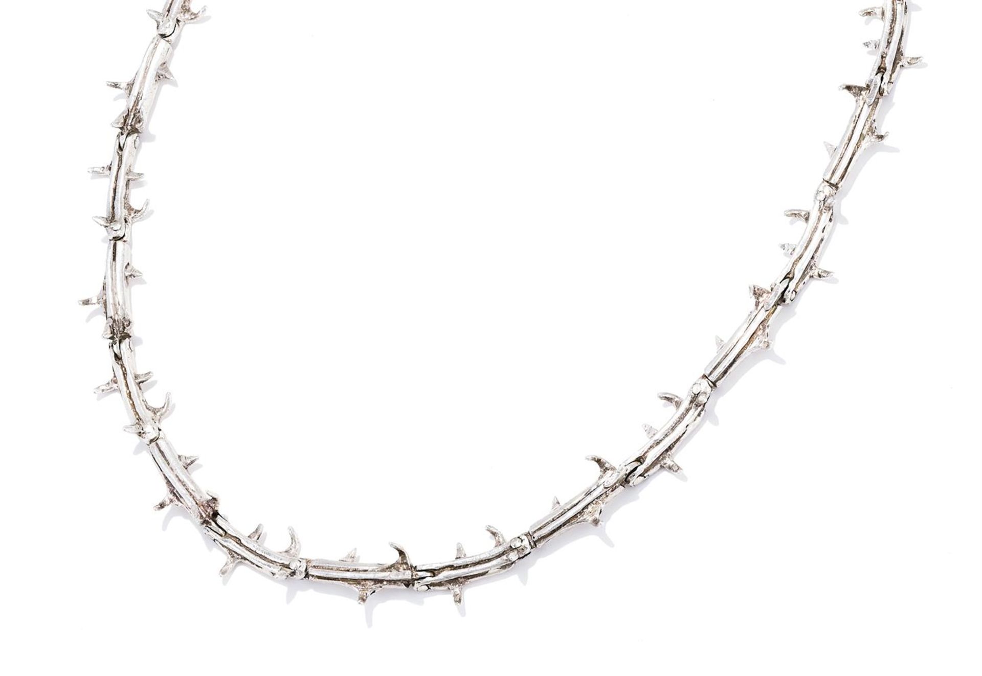 CLAUDE LALANNE, RONCE, A SILVER COLOURED BRAMBLE NECKLACE - Image 2 of 2