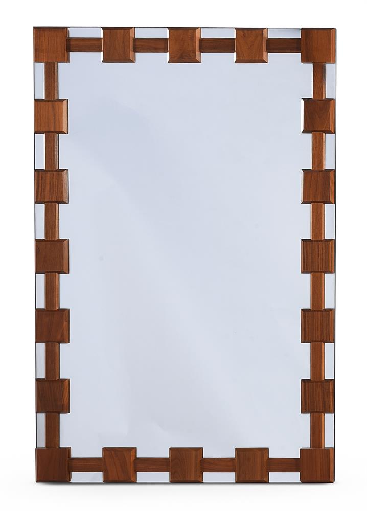 A PAIR OF TEAK MIRRORS, MODERN - Image 2 of 4