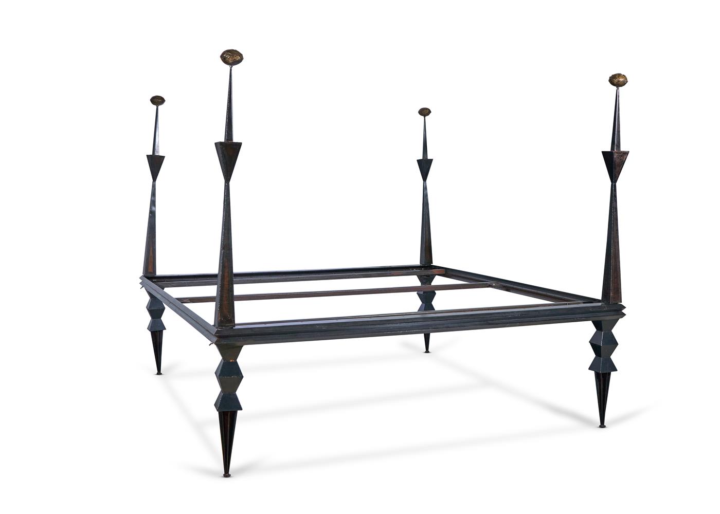 λ A WELDED STEEL FOUR POSTER BED FRAME BY TOM DIXON (B.1959), CIRCA 1991 - Image 2 of 7