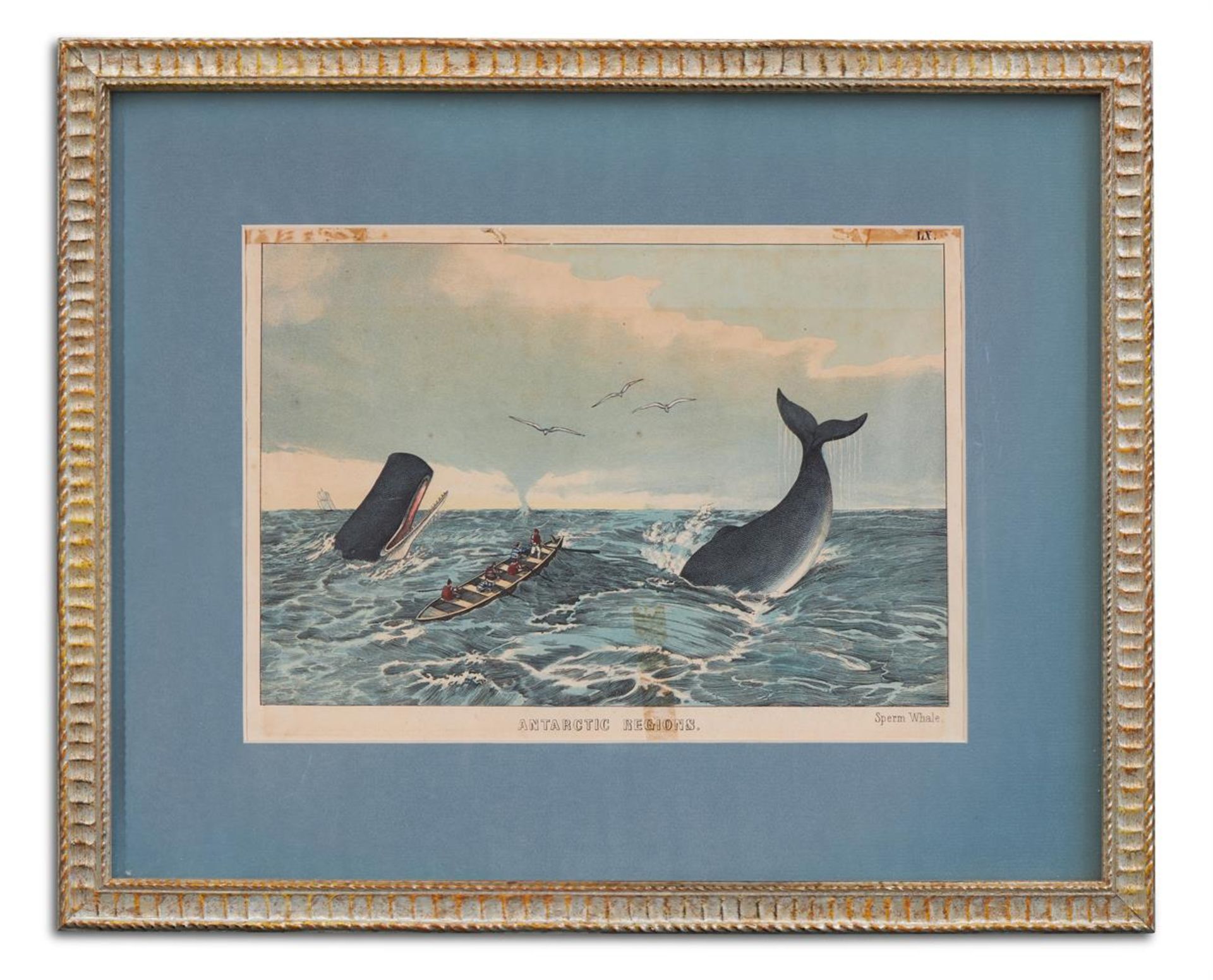 A COLLECTION OF WHALING COLOURED LITHOGRAPHS AND ETCHINGS (8) - Image 8 of 9
