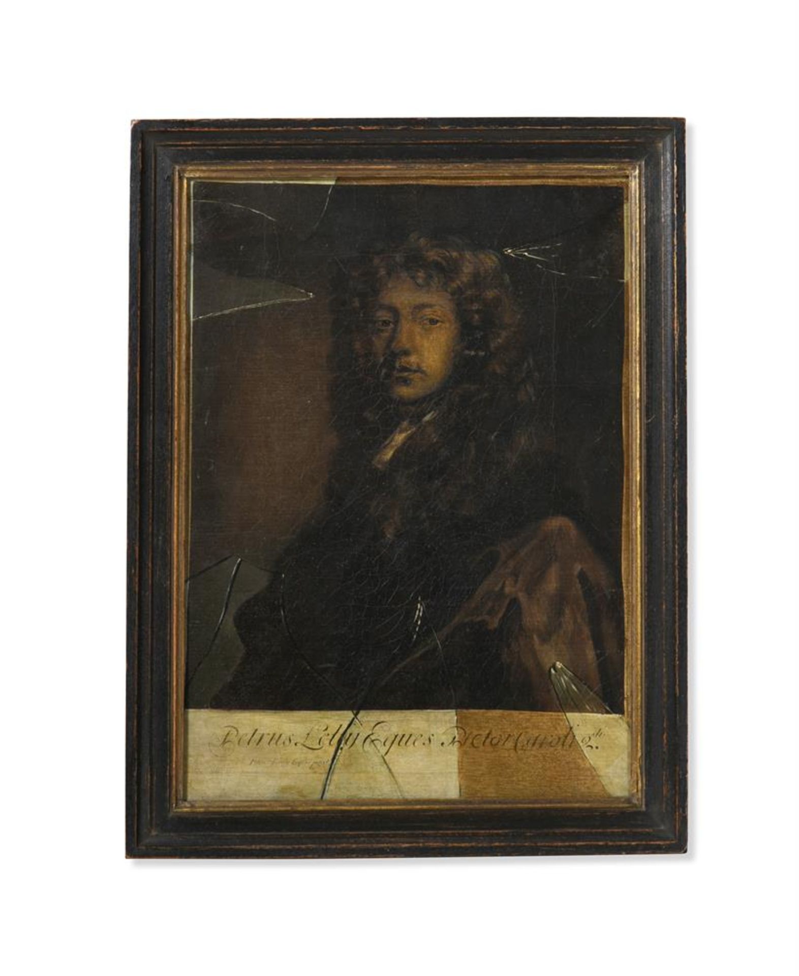 DUTCH SCHOOL (18TH CENTURY) A TROMPE L'OEIL AFTER AN ENGRAVED PORTRAIT OF SIR PETER LELY