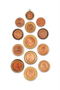 AFTER JEAN-BAPTISTE NINI (1717-1786) AND WORKSHOP- A SET OF THIRTEEN TERRACOTTA MEDALLIONS