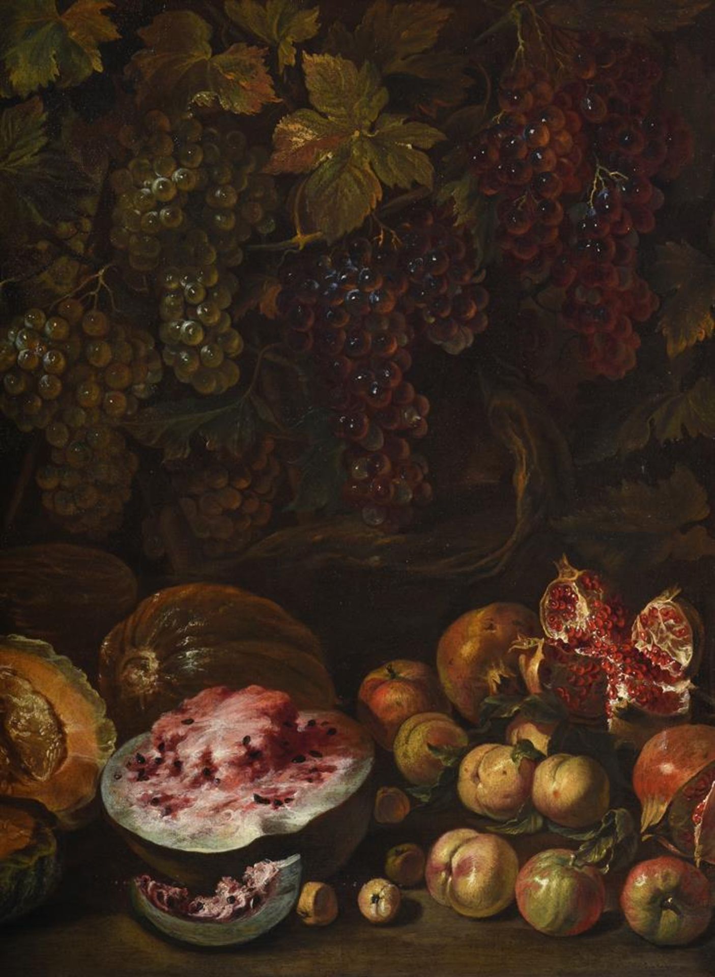 NEAPOLITAN SCHOOL (17TH CENTURY), STILL LIVES WITH VINES, MELONS, AND OTHER FRUIT (2) - Bild 8 aus 9