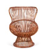 A 'MARGHERITA' BAMBOO AND RATTAN ARMCHAIR BY FRANCO ALBINI (1905-1977)