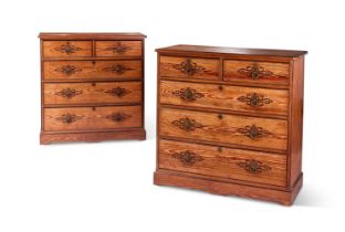 A PAIR OF VICTORIAN PITCH PINE CHESTS, CIRCA 1870