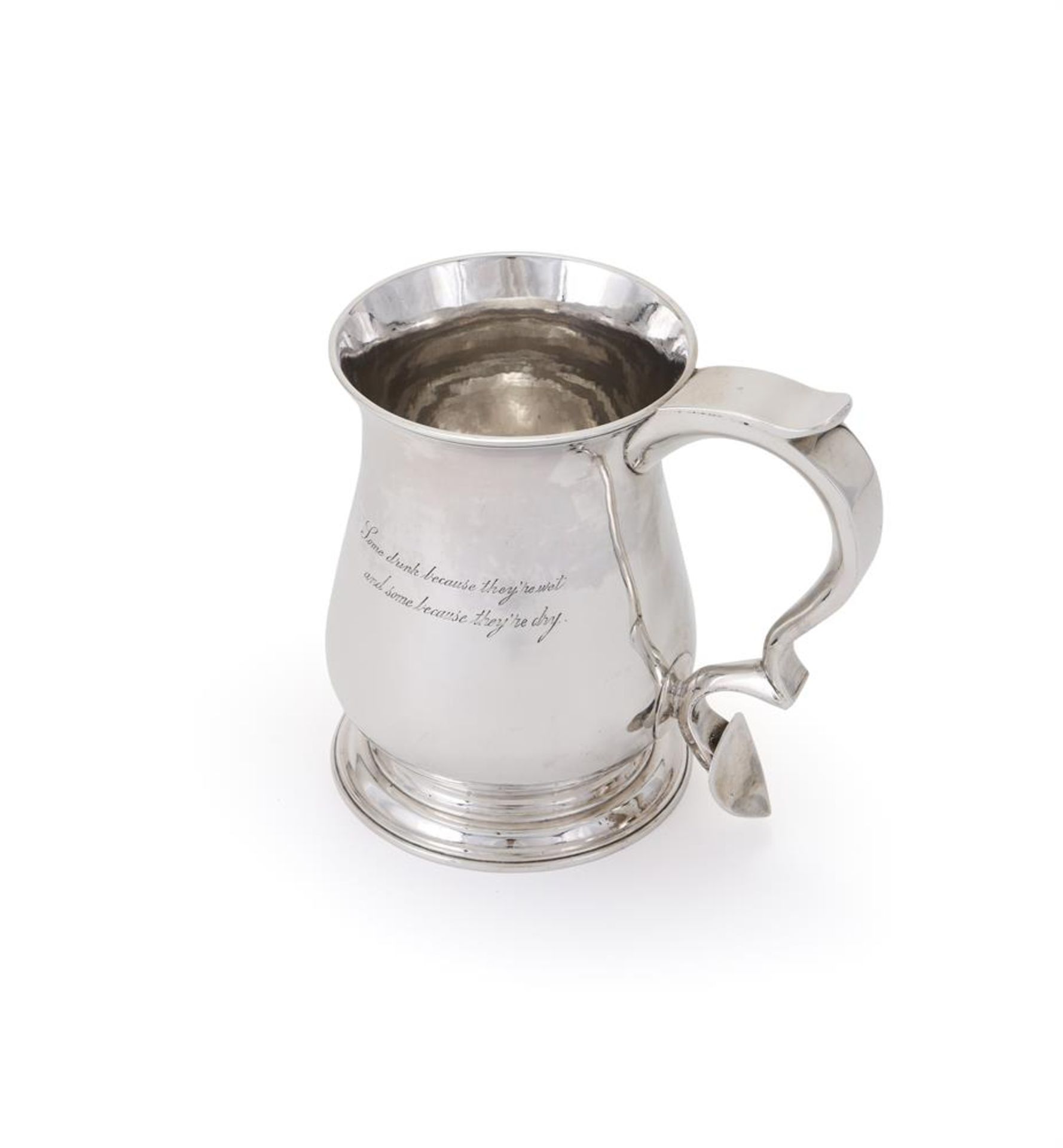 A GEORGE III SILVER BALUSTER TANKARD, MAKER'S MARK SL, LONDON 1762 - Bild 2 aus 4