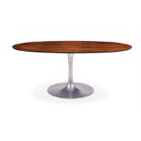 Y A ROSEWOOD AND ALUMINIUM DINING TABLE BY MAURICE BURKE (1921-2013)