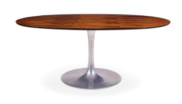 Y A ROSEWOOD AND ALUMINIUM DINING TABLE BY MAURICE BURKE (1921-2013)