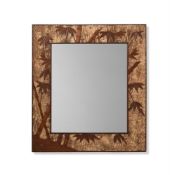 A CORK AND APPLIED WOOD MIRROR, JAPANESE