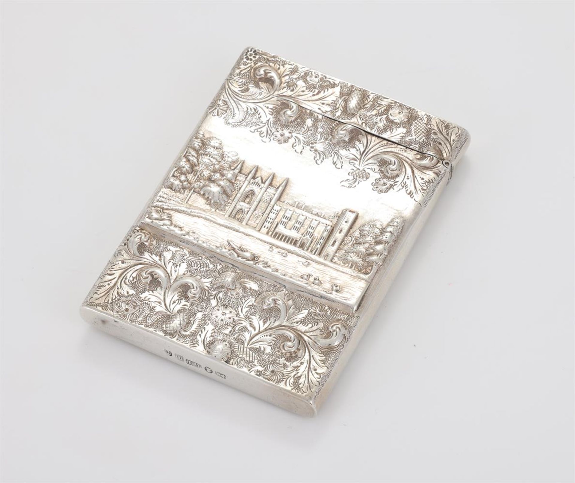 A WILLIAM IV SILVER RECTANGUALR DOUBLE SIDED CASTLE TOP CARD CASE, TAYLOR & PERRY, BIRMINGHAM 1835 - Bild 5 aus 6