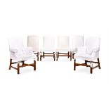 A SET OF SIX GEORGE III LABURNUM AND WALNUT CHAIRS SCOTTISH