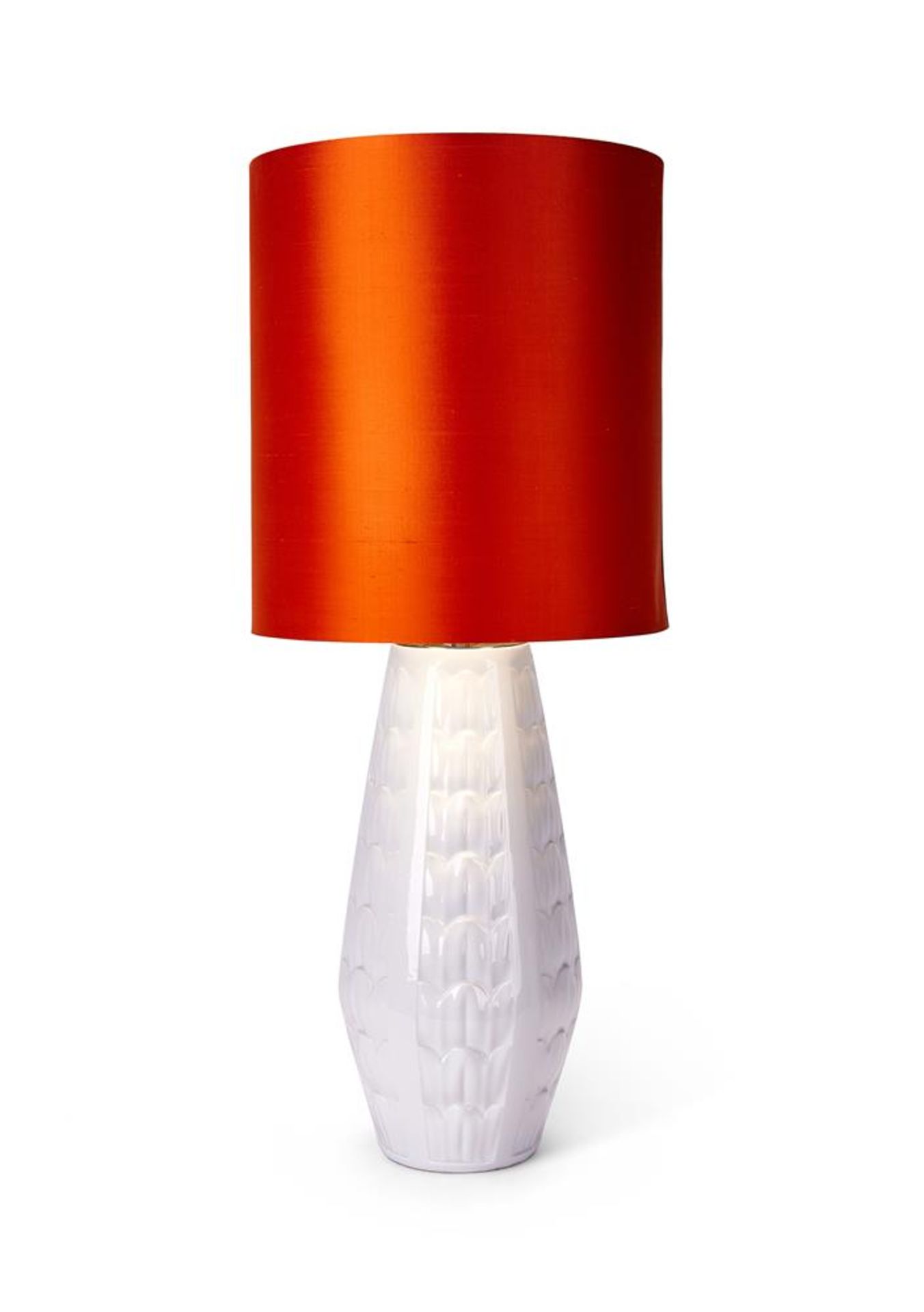 A LARGE BAVARIAN WHITE LAMP BASE 1960s