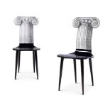 A PAIR OF 'CAPITELLO IONICO' CHAIRS BY PIERO FORNASETTI ORIGINALLY DESIGNED CIRCA 1950