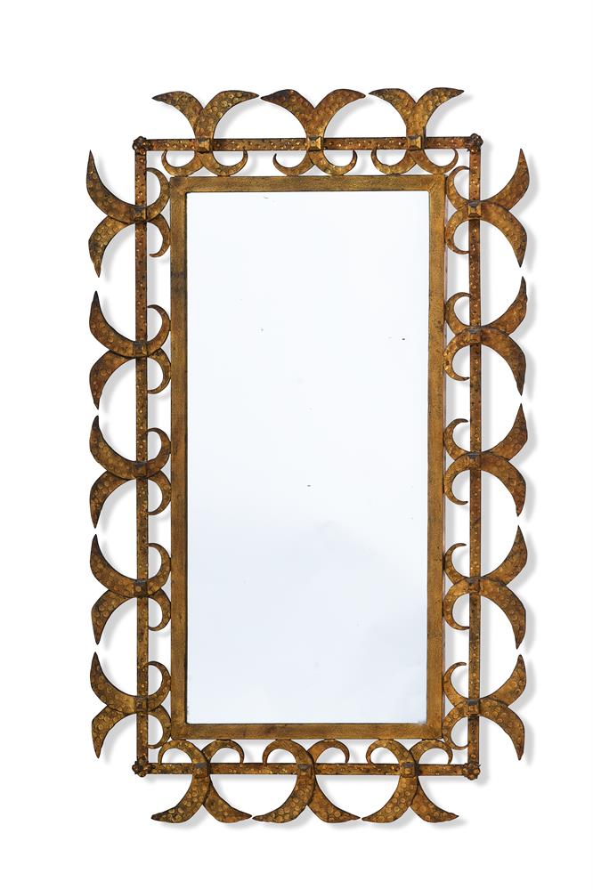 A PAIR OF GILT METAL MIRRORS, CIRCA 1950s , POSSIBLY SPANISH - Image 3 of 6