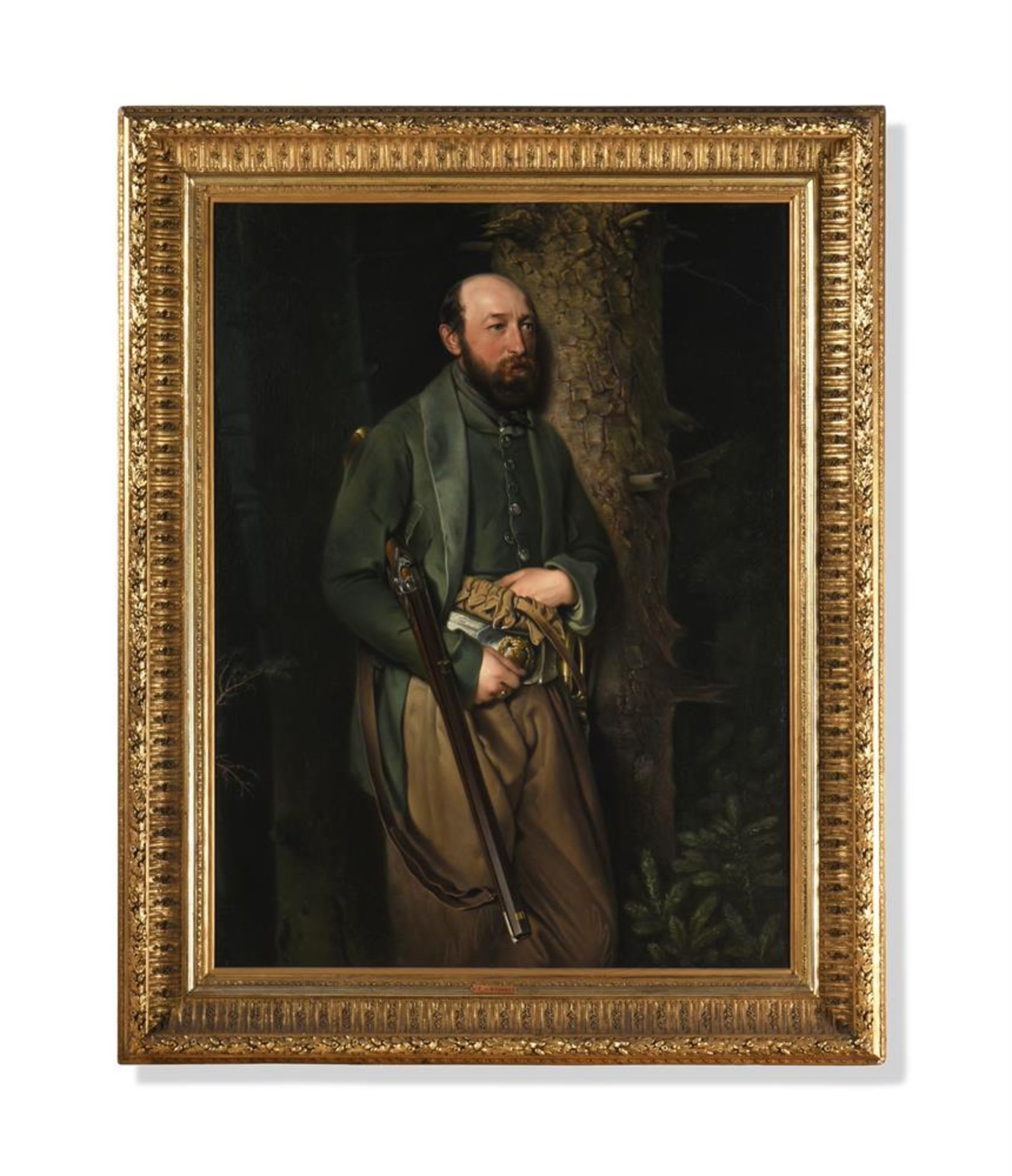 GUSTAV WALTHER (GERMAN 1828 - 1904), ROYAL SAXONY CHIEF FOREST INSPECTOR LUDWIG VON SCHONBERG - Image 2 of 4