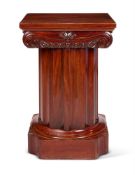 A WILLIAM IV MAHOGANY STAND IN THE FORM OF AN IONIC COLUMN, CIRCA 1835
