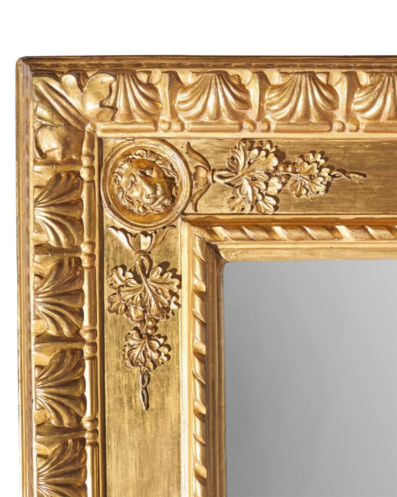 A GILTWOOD MIRROR, ITALIAN - Image 2 of 3