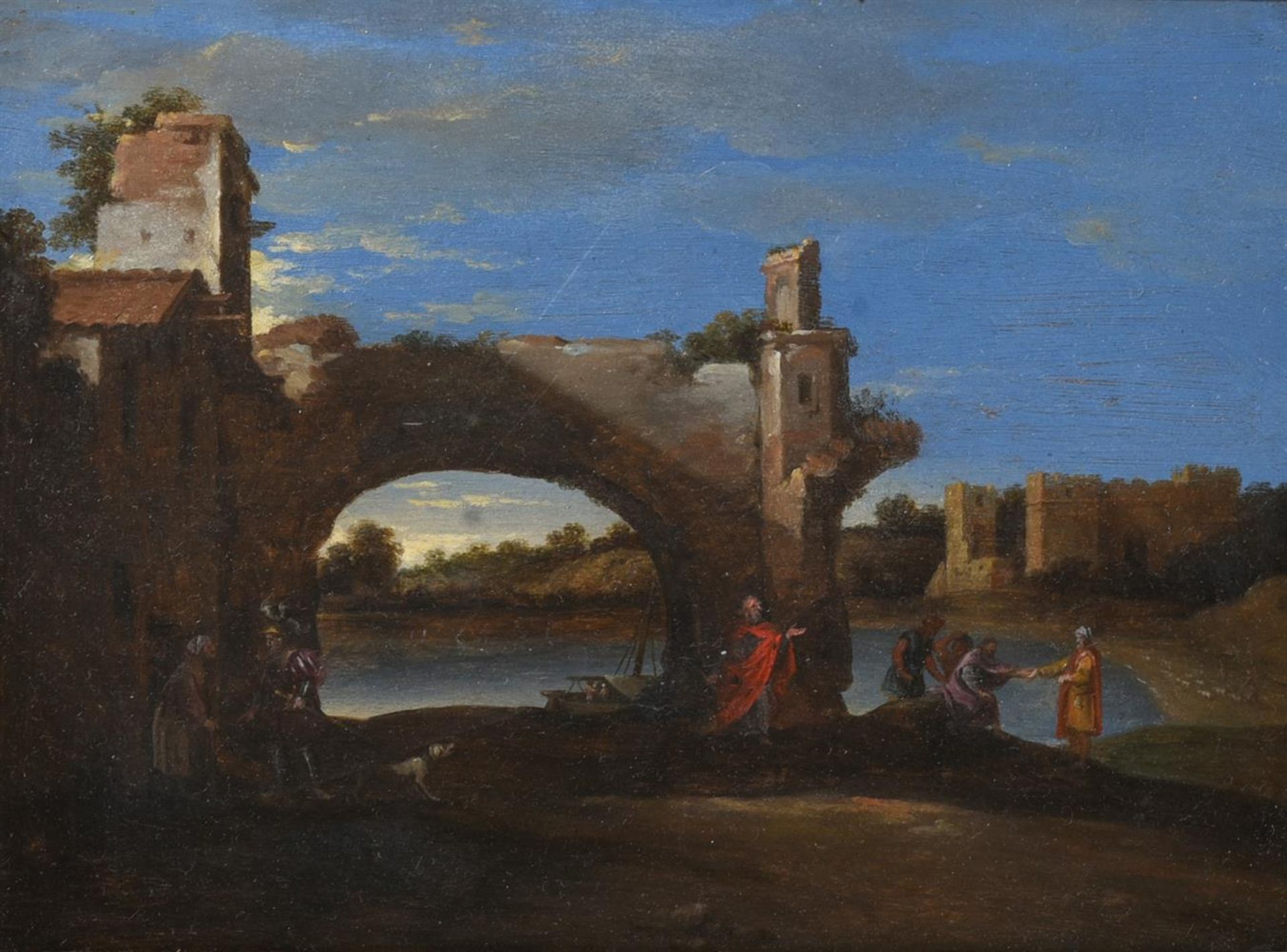 FILIPPO NAPOLETANO (ITALIAN 1587-1629), LANDSCAPE WITH A RUINED ARCH - Bild 2 aus 3
