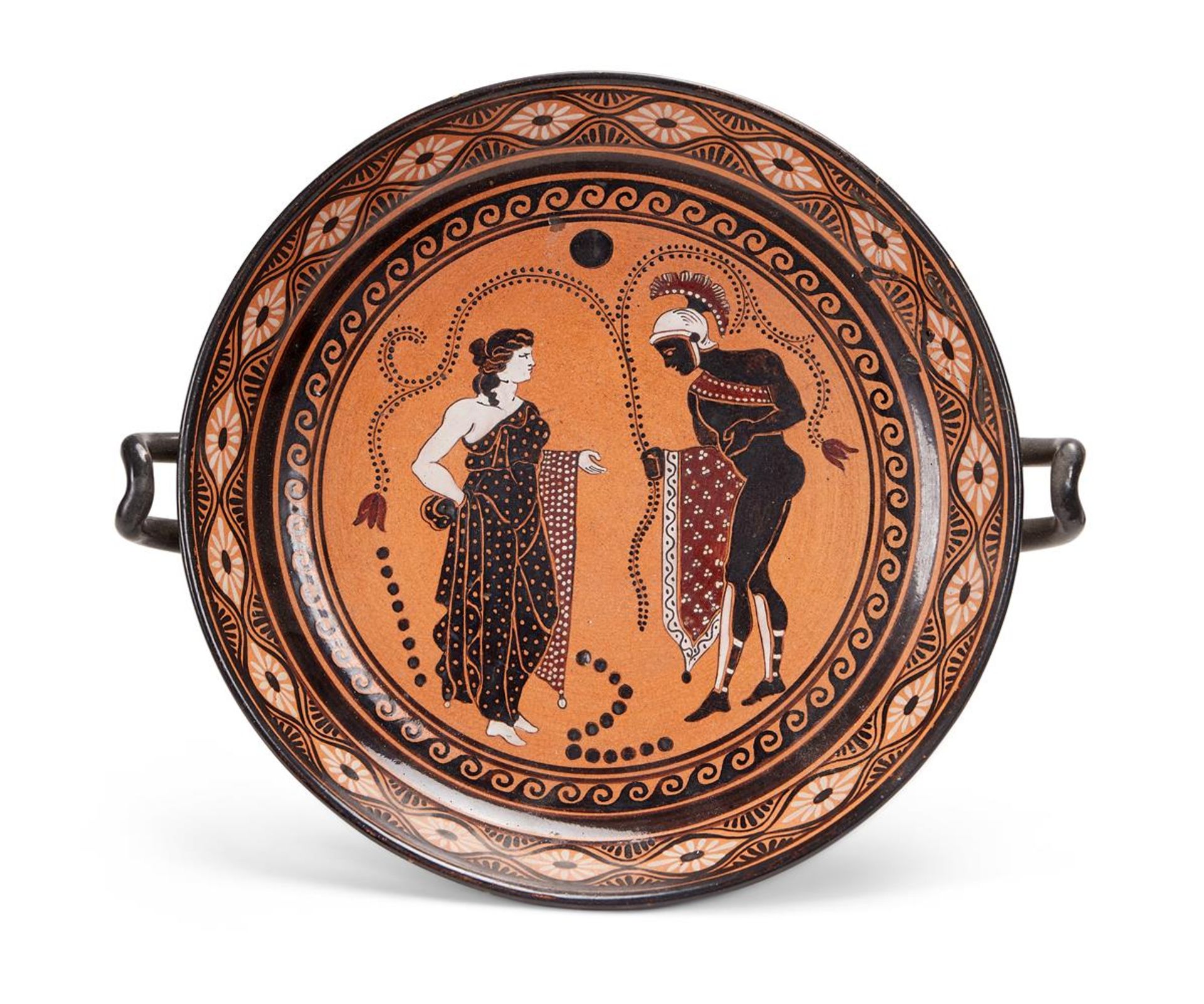 A GIUSTINIANI RED WARE PART DESSERT SERVICE NAPLES, CIRCA 1830 - Image 2 of 5