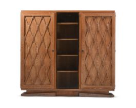 A FRENCH LIMED OAK SIDE CABINET, CIRCA 1940
