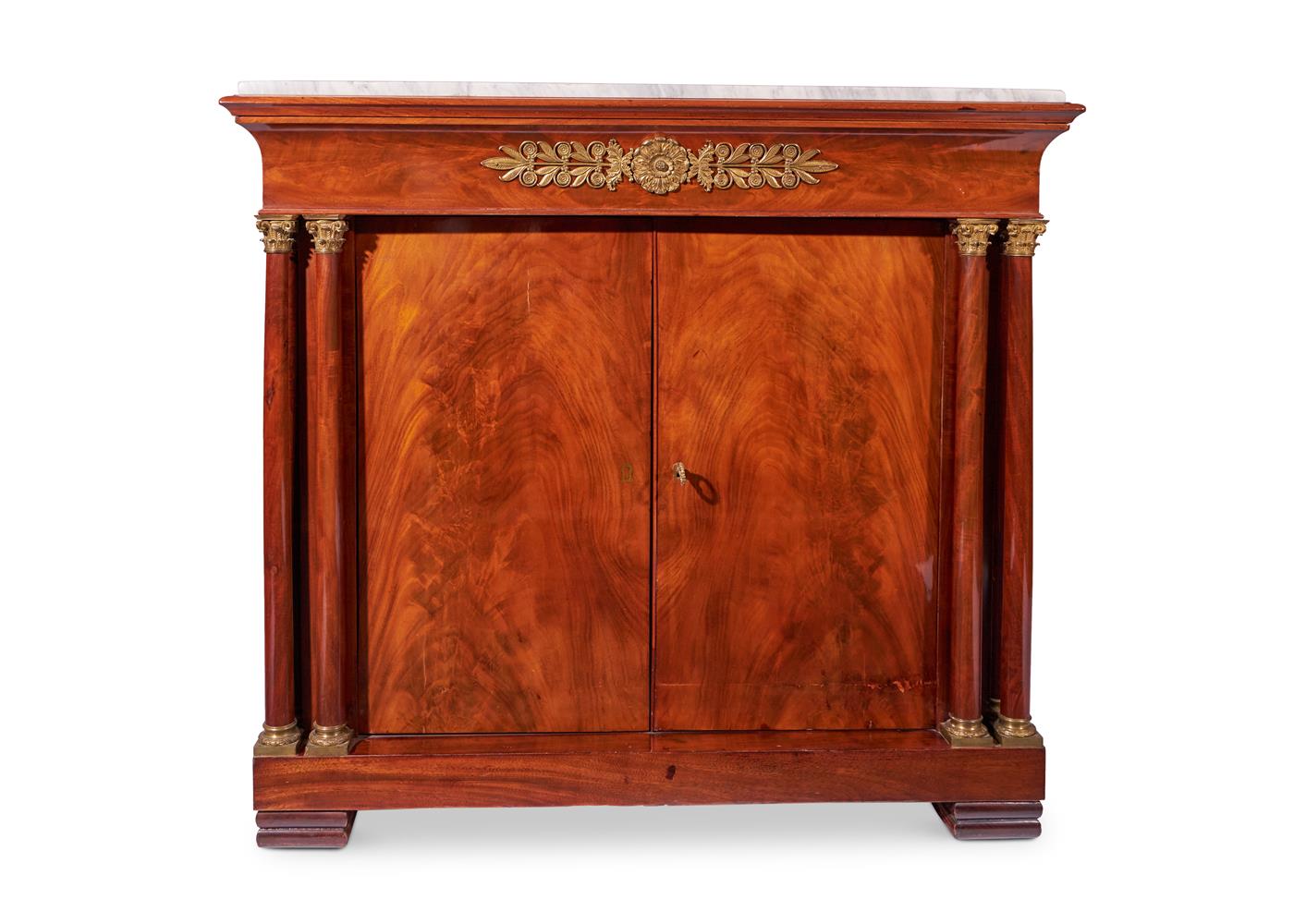 AN EMPIRE ORMOLU MOUNTED MAHOGANY SIDE CABINET FRENCH, CIRCA 1810 - Image 2 of 8