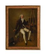 ATTRIBUTED TO FRANCESCO ANTONIO CERONI (ACTIVE CIRCA 1794), A PORTRAIT OF AN ARTIST AT HIS EASEL