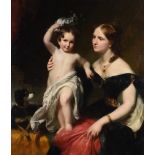 GEORGE HENRY HARLOW (BRITISH 1787-1819), PORTRAIT OF MRS. ROBINSON AND HER SON