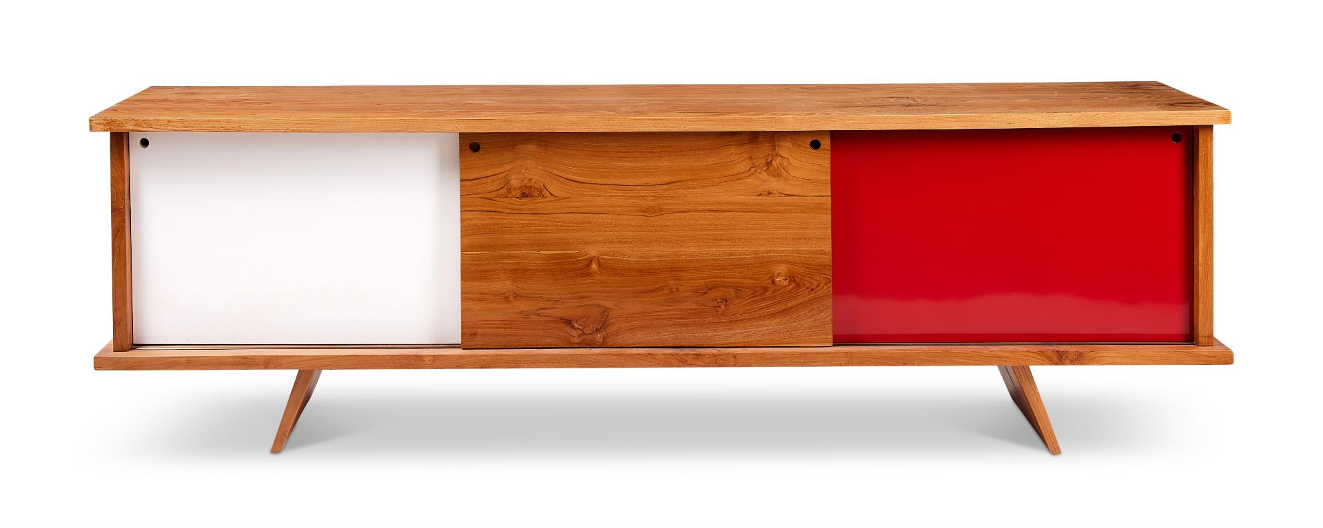 A WALNUT AND LACQUERED SIDEBOARD MODERN