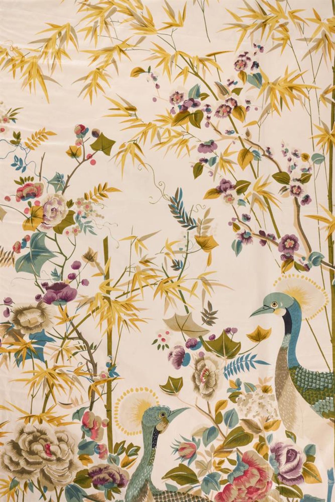 A 'CHINOISERIE' PRINTED SILK PANEL OF CANTONESE STYLE, 20TH CENTURY - Image 3 of 4