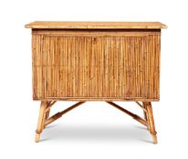 A RATTAN AND BAMBOO DRINKS CABINET, CIRCA 1960s