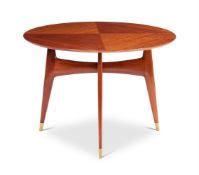 A MAHOGANY AND BEECH CENTRE TABLE ATTRIBUTED TO GIO PONTI, CIRCA 1950s