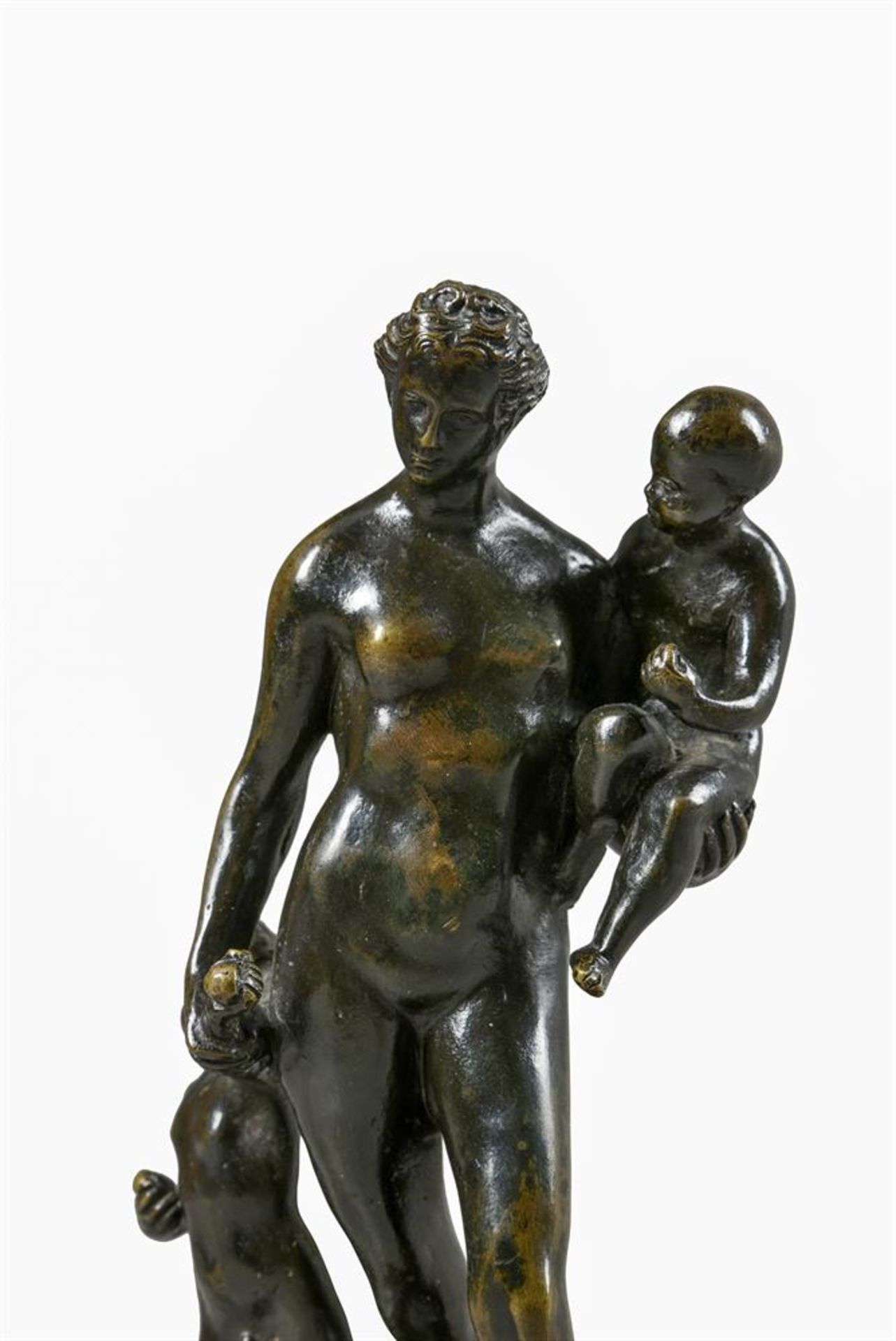 A BRONZE ALLEGORICAL GROUP EMBLEMATIC OF CHARITY, PROBABLY DUTCH, 17TH CENTURY - Image 4 of 4