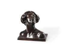 AFTER JEAN-LÉON GÉRÔME (FRENCH 1824-1904) A BRONZE BUST OF A WOMAN, LATE 19TH OR EARLY 20TH CENTURY
