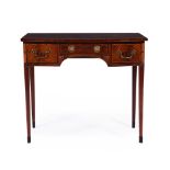 Y A GEORGE III MAHOGANY, ROSEWOOD CROSSBANDED AND INLAID DRESSING TABLE, CIRCA 1790