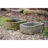 TWO GRITSTONE TROUGHS, 19TH CENTURY