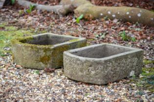 TWO GRITSTONE TROUGHS, 19TH CENTURY