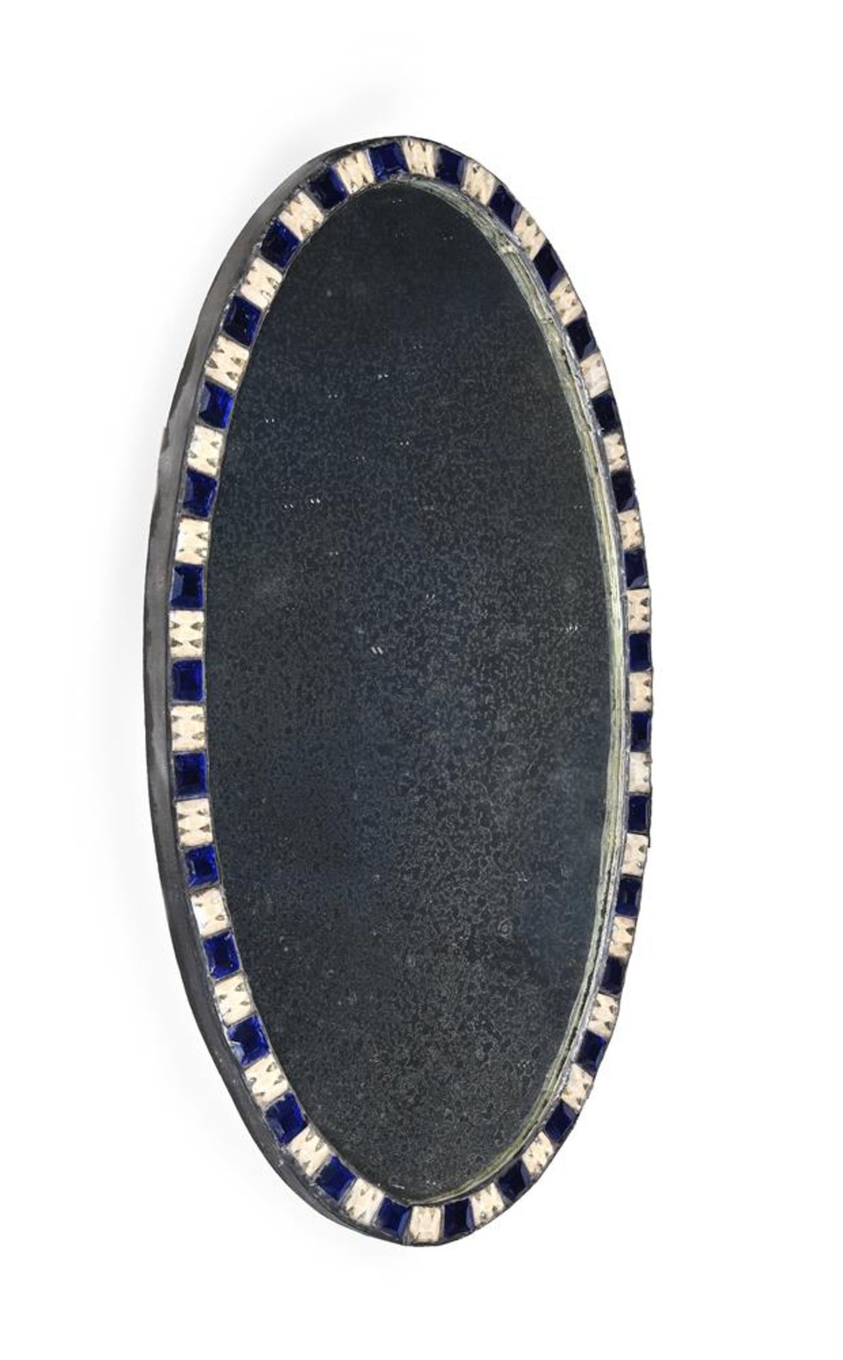 AN IRISH CUT-GLASS OVAL MIRROR, IN GEORGE III STYLE, 19TH CENTURY - Image 2 of 3