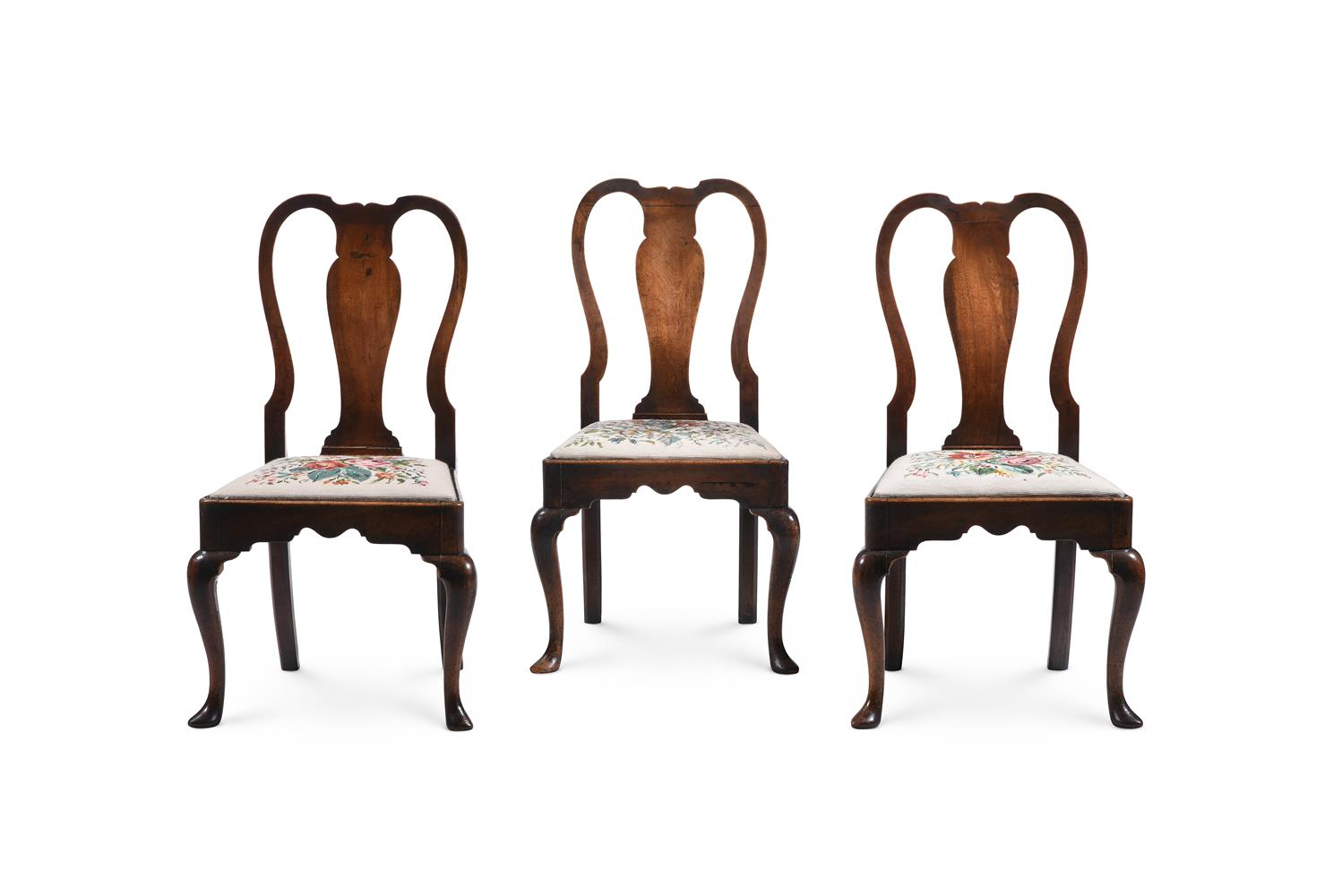 A SET OF FOUR GEORGE I WALNUT CHAIRS, CIRCA 1720 - Image 2 of 5