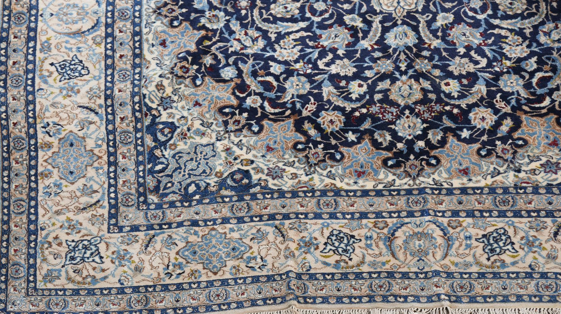 A NAIN PART SILK CARPET, approximately 448 x 302cm - Image 2 of 3