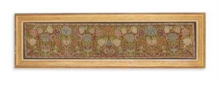 A FRAMED ITALIAN EMBROIDERED PANEL, 18TH CENTURY