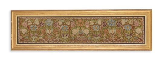 A FRAMED ITALIAN EMBROIDERED PANEL, 18TH CENTURY