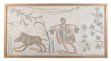A LARGE MOSAIC PANEL IN THE ROMAN MANNER, 20TH CENTURY