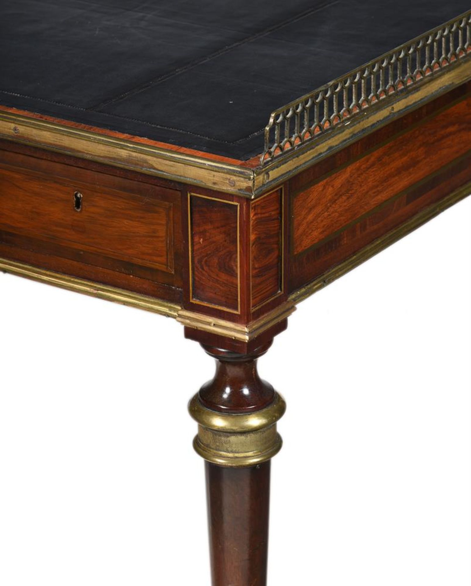 Y A REGENCY ROSEWOOD, MAHOGANY AND BRASS MOUNTED WRITING TABLE, ATTRIBUTED TO JOHN MCLEAN - Image 5 of 5