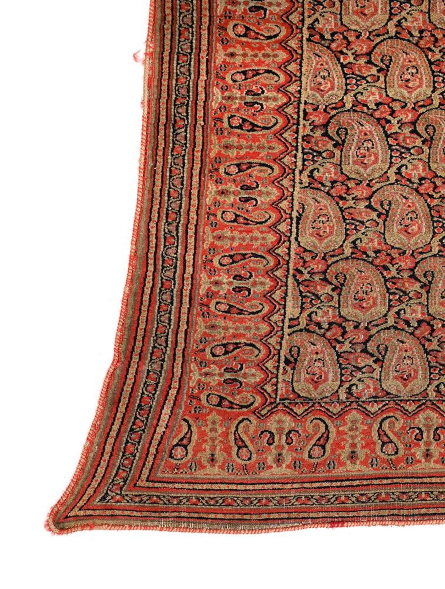 A SENNEH RUG OR HANGING, approximately 110 x 109cm - Bild 2 aus 2