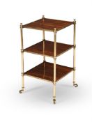 Y ANOTHER REGENCY ROSEWOOD AND GILT BRASS ETAGERE, CIRCA 1815