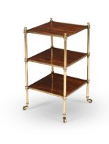 Y ANOTHER REGENCY ROSEWOOD AND GILT BRASS ETAGERE, CIRCA 1815