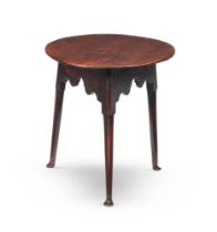 A GEORGE II OAK, ELM AND MAHOGANY 'CRICKET' TABLE, MID 18TH CENTURY